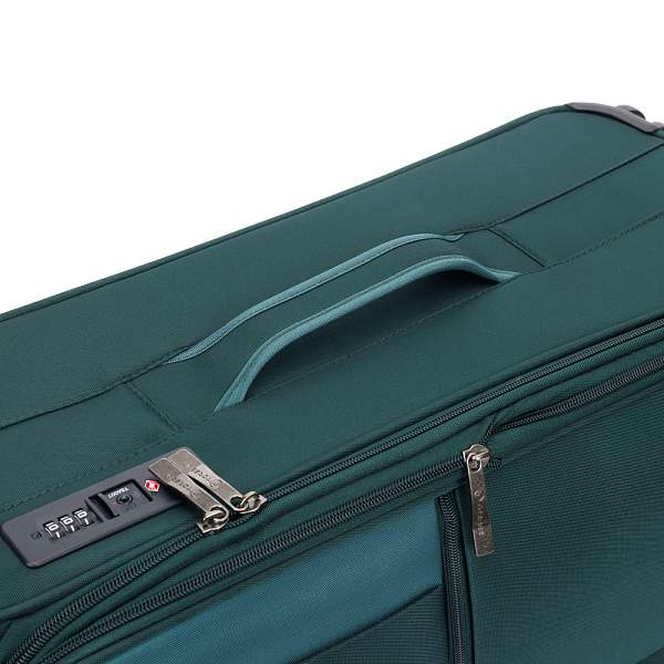Чемодан TORBER Seyd, тёмно-зелёный, нейлон 600D, 43,5 х 19 х 68 см, 56 л T2021M-Green Torber, Артикул: T2021M-Green фото №1