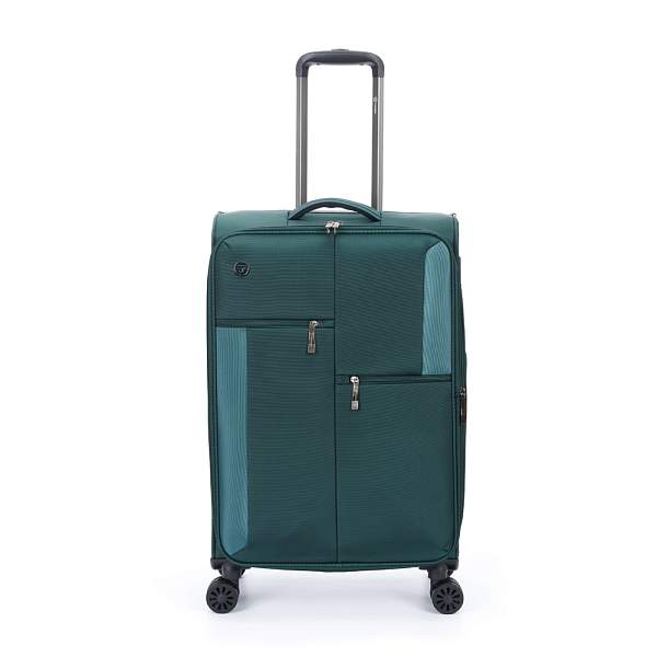 Чемодан TORBER Seyd, тёмно-зелёный, нейлон 600D, 43,5 х 19 х 68 см, 56 л T2021M-Green Torber, Артикул: T2021M-Green фото №1