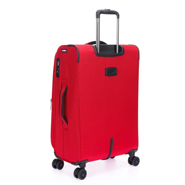Чемодан TORBER Brosno, красный, нейлон 600D, 43,5 х 19 х 68 см, 56 л T1901M-Red Torber, Артикул: T1901M-Red фото №1