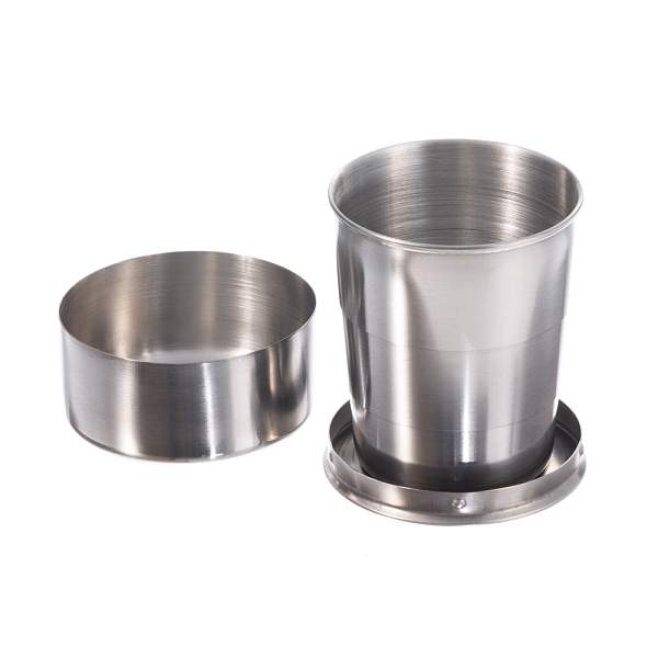 Стакан S.Quire 0,15 л, складной, 3 слоя, сталь, серебристый CA01 S.QUIRE, Артикул: CA01 фото №1