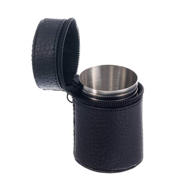 Набор S.Quire из 4 стопок серебристого цвета 0,03л,сталь, в чехле из искусственной кожи C006 S.QUIRE, Артикул: C006 фото №1