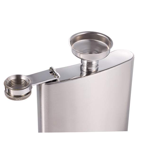 Набор S.Quire фляга серебристая 0,27 л, 4 стопки, воронка из стали, чехол из искусственная кожи FLS013 S.QUIRE, Артикул: FLS013 фото №1