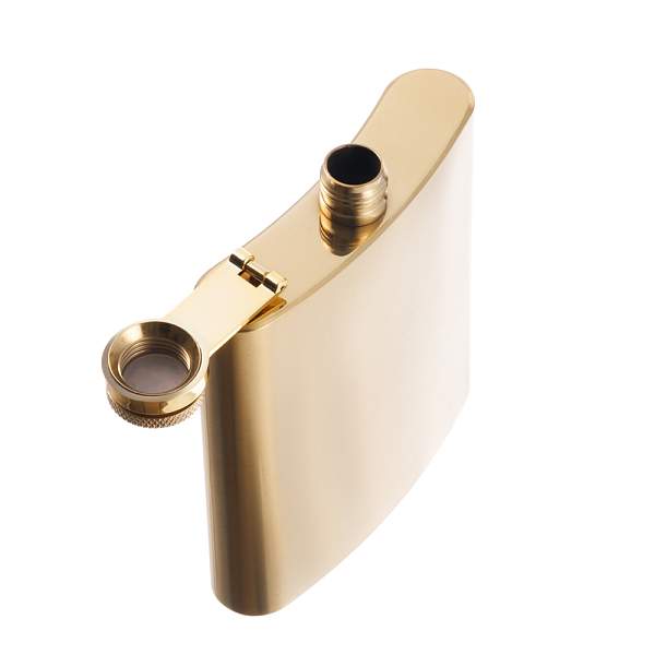 Фляга S.Quire 0,18 л, сталь, золотистая PT26-6 S.QUIRE, Артикул: PT26-6 фото №1