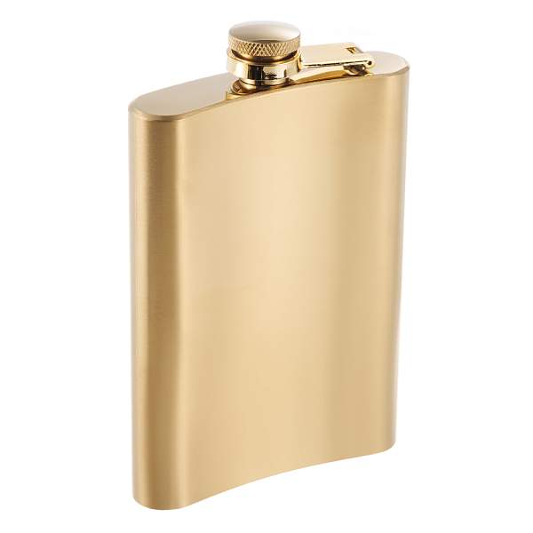 Фляга S.Quire 0,24 л, сталь, золотистая PT26-8 S.QUIRE, Артикул: PT26-8 фото №1