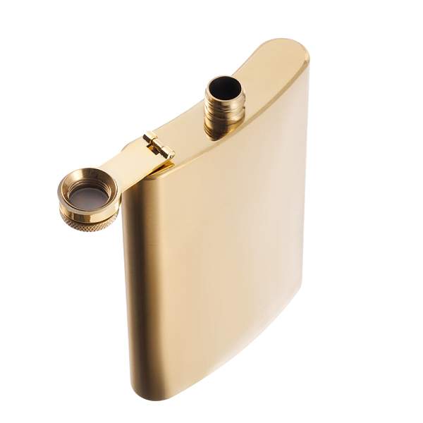 Фляга S.Quire 0,24 л, сталь, золотистая PT26-8 S.QUIRE, Артикул: PT26-8 фото №1