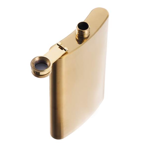 Фляга S.Quire 0,27 л, сталь, золотистая PT26-9 S.QUIRE, Артикул: PT26-9 фото №1
