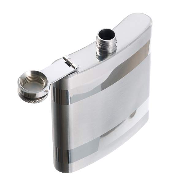 Фляга S.Quire 0,18 л, сталь, серебристая SP014-6 S.QUIRE, Артикул: SP014-6 фото №1