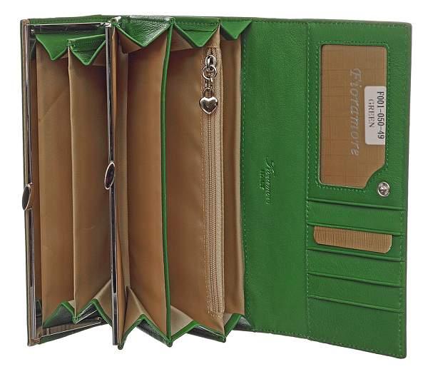 Кошелек f001-050-49 fioramore зелёный FIORAMORE, Артикул: F001-050-49 фото №1
