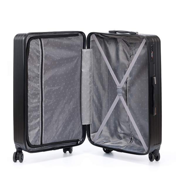 Чемодан TORBER Lama, чёрный, ABS-пластик, 49 х 29,5 х 77 см, 92 л T1919L-Black Torber, Артикул: T1919L-Black фото №1