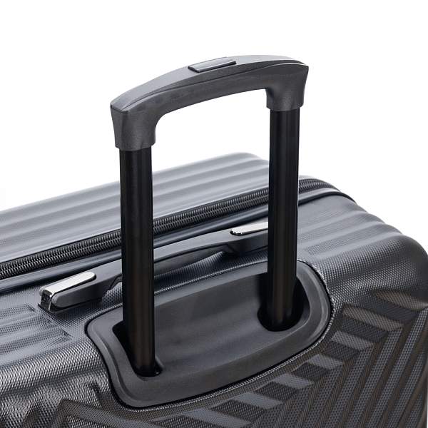 Чемодан TORBER Lama, чёрный, ABS-пластик, 49 х 29,5 х 77 см, 92 л T1919L-Black Torber, Артикул: T1919L-Black фото №1