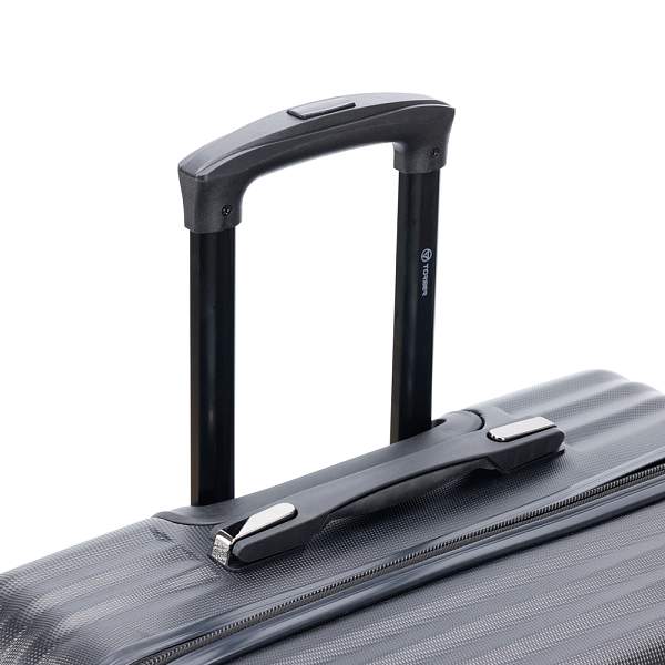 Чемодан TORBER Lama, чёрный, ABS-пластик, 49 х 29,5 х 77 см, 92 л T1919L-Black Torber, Артикул: T1919L-Black фото №1