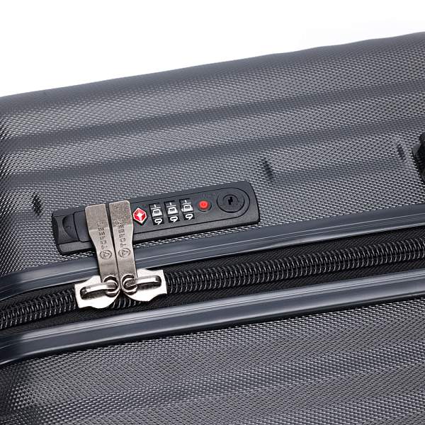 Чемодан TORBER Lama, чёрный, ABS-пластик, 49 х 29,5 х 77 см, 92 л T1919L-Black Torber, Артикул: T1919L-Black фото №1