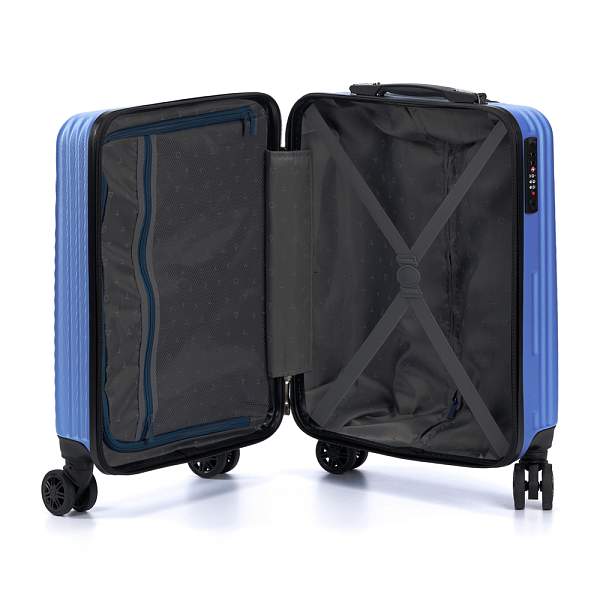 Чемодан TORBER Lama, синий, ABS-пластик, 38 х 21 х 55 см, 37 л T1919S-Blue Torber, Артикул: T1919S-Blue фото №1