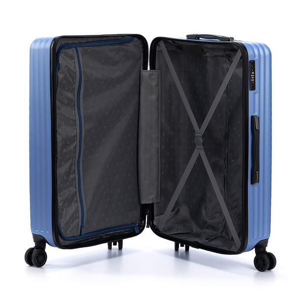 Чемодан TORBER Lama, синий, ABS-пластик, 49 х 29,5 х 77 см, 92 л T1919L-Blue Torber, Артикул: T1919L-Blue фото №1