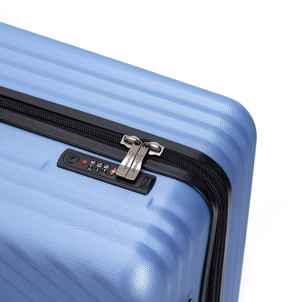 Чемодан TORBER Lama, синий, ABS-пластик, 49 х 29,5 х 77 см, 92 л T1919L-Blue Torber, Артикул: T1919L-Blue фото №1