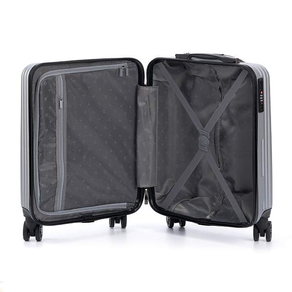 Чемодан TORBER Lama, серебристый, ABS-пластик, 38 х 21 х 55 см, 37 л T1919S-Silver Torber, Артикул: T1919S-Silver фото №1