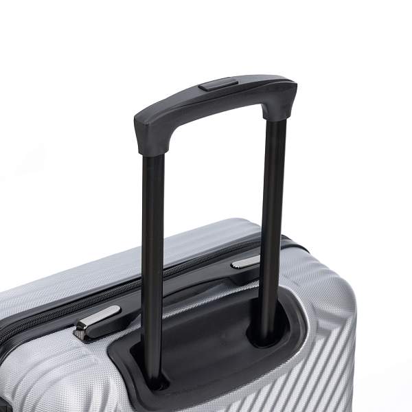 Чемодан TORBER Lama, серебристый, ABS-пластик, 38 х 21 х 55 см, 37 л T1919S-Silver Torber, Артикул: T1919S-Silver фото №1