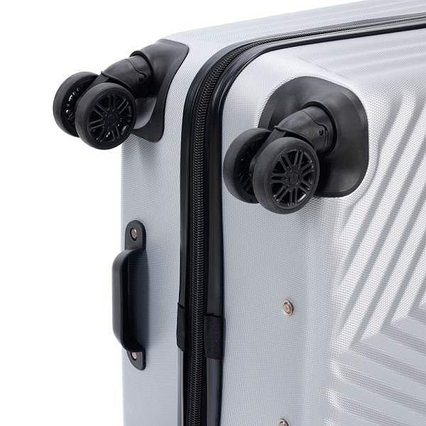 Чемодан TORBER Lama, серебристый, ABS-пластик, 43 х 25,5 х 67 см, 62 л T1919M-Silver Torber, Артикул: T1919M-Silver фото №1