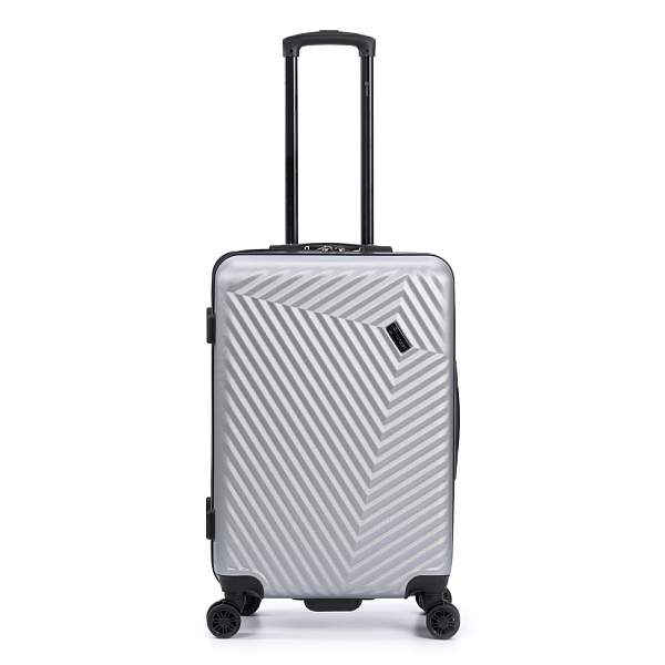 Чемодан TORBER Lama, серебристый, ABS-пластик, 43 х 25,5 х 67 см, 62 л T1919M-Silver Torber, Артикул: T1919M-Silver фото №1