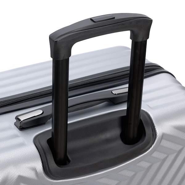 Чемодан TORBER Lama, серебристый, ABS-пластик, 49 х 29,5 х 77 см, 92 л T1919L-Silver Torber, Артикул: T1919L-Silver фото №1