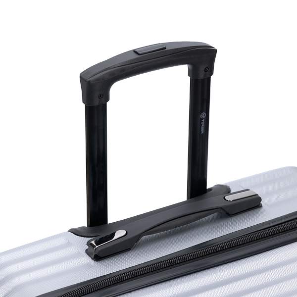 Чемодан TORBER Lama, серебристый, ABS-пластик, 49 х 29,5 х 77 см, 92 л T1919L-Silver Torber, Артикул: T1919L-Silver фото №1