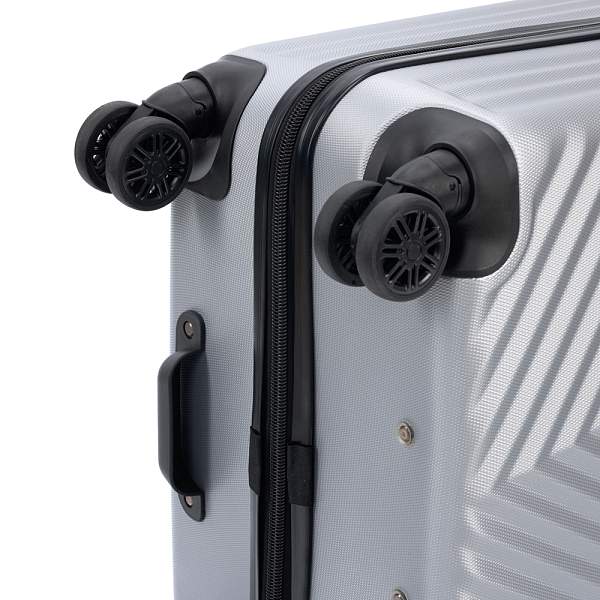 Чемодан TORBER Lama, серебристый, ABS-пластик, 49 х 29,5 х 77 см, 92 л T1919L-Silver Torber, Артикул: T1919L-Silver фото №1