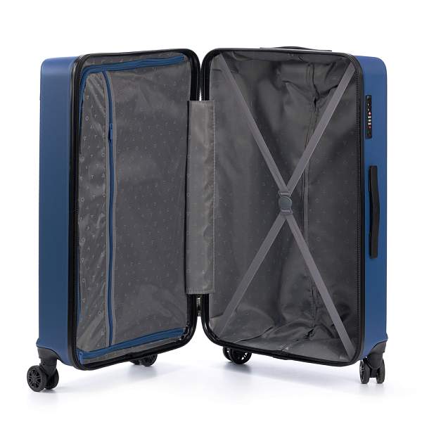 Чемодан TORBER Caspian, тёмно-синий, ABS-пластик, 49 х 29 х 78 см, 96 л T2055L-Navi Torber, Артикул: T2055L-Navi фото №1