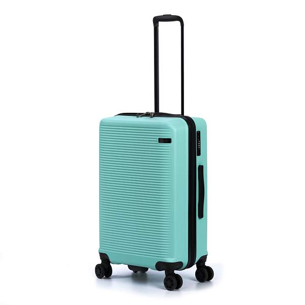 Чемодан TORBER Caspian, светло-зелёный, ABS-пластик, 43 х 26 х 68 см, 64 л T2055M-Green Torber, Артикул: T2055M-Green фото №1