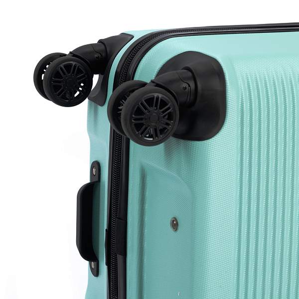 Чемодан TORBER Caspian, светло-зелёный, ABS-пластик, 43 х 26 х 68 см, 64 л T2055M-Green Torber, Артикул: T2055M-Green фото №1