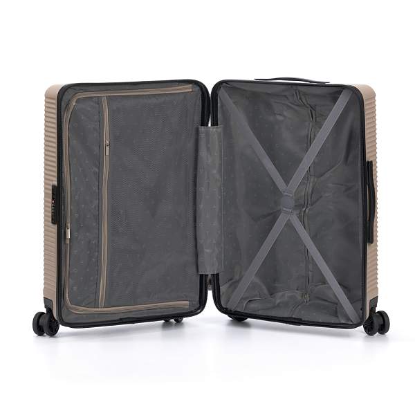 Чемодан TORBER Elton, песочный, ABS-пластик, 41 х 28 х 68 см, 64 л T2056M-Sand Torber, Артикул: T2056M-Sand фото №1