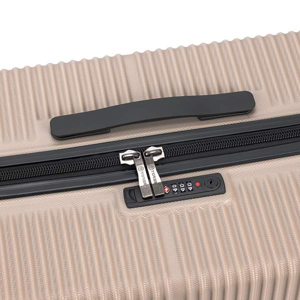 Чемодан TORBER Elton, песочный, ABS-пластик, 41 х 28 х 68 см, 64 л T2056M-Sand Torber, Артикул: T2056M-Sand фото №1