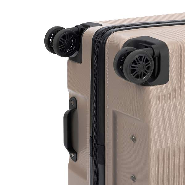 Чемодан TORBER Elton, песочный, ABS-пластик, 41 х 28 х 68 см, 64 л T2056M-Sand Torber, Артикул: T2056M-Sand фото №1