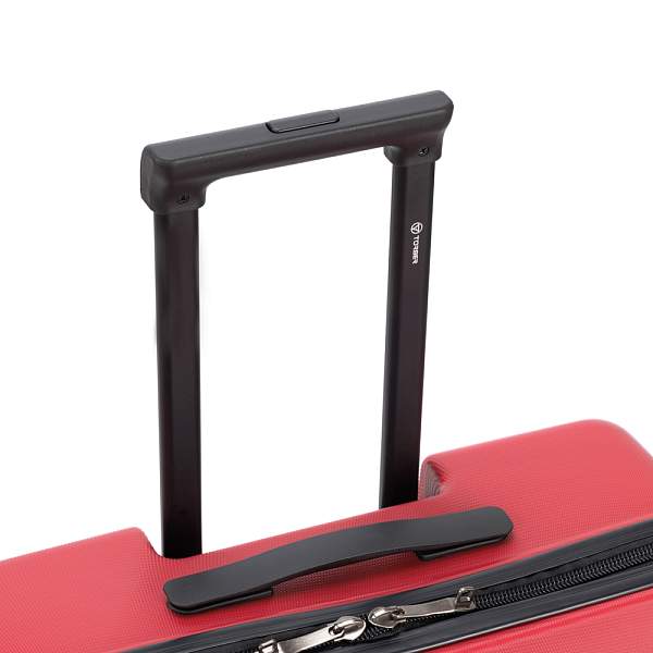 Чемодан TORBER Elton, красный, ABS-пластик, 41 х 28 х 68 см, 64 л T2056M-Red Torber, Артикул: T2056M-Red фото №1