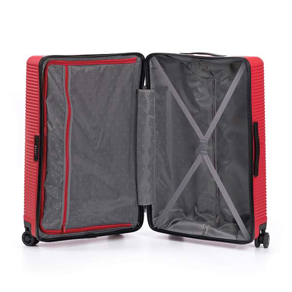 Чемодан TORBER Elton, красный, ABS-пластик, 47 х 32 х 78 см, 96 л T2056L-Red Torber, Артикул: T2056L-Red фото №1