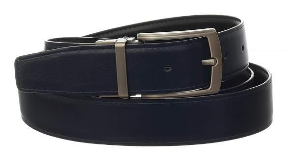 Ремень 1#/7#/1-6/130 синий-чёрный двухсторонний bruno perri синий-чёрный Bruno Perri, Артикул: 1#/7#/1-6/130 фото №1