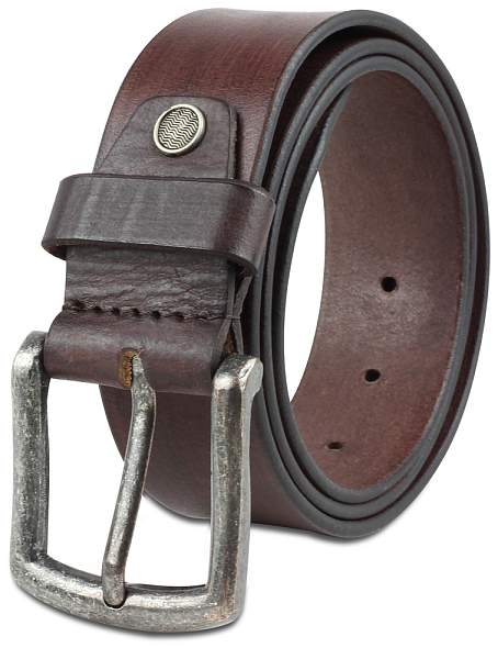 Ремень KLONDIKE Creek, односторонний, натуральная воловья кожа, цвет тёмно-коричневый, 120 х 4 см KD1200-03-120 KLONDIKE 1896, Артикул: KD1200-03-120 фото №1