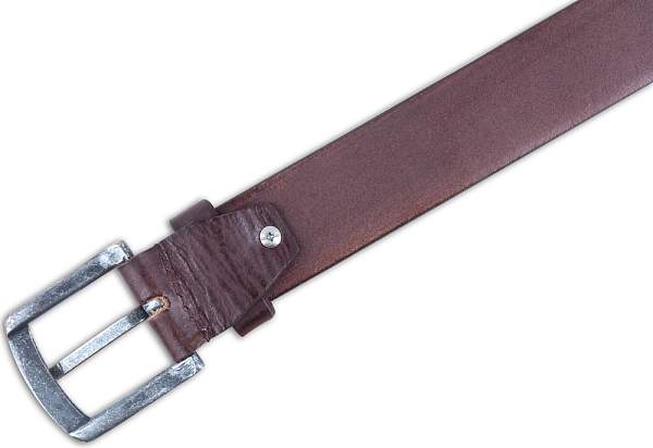 Ремень KLONDIKE Creek, односторонний, натуральная воловья кожа, цвет тёмно-коричневый, 120 х 4 см KD1200-03-120 KLONDIKE 1896, Артикул: KD1200-03-120 фото №1