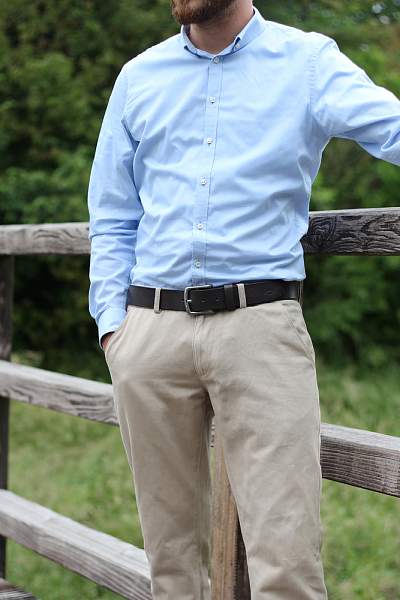 Ремень KLONDIKE Creek, односторонний, натуральная воловья кожа, цвет серый, 120 х 4 см KD1200-05-120 KLONDIKE 1896, Артикул: KD1200-05-120 фото №1