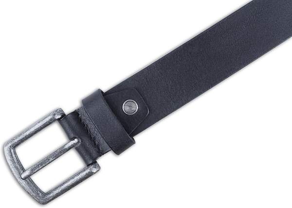 Ремень KLONDIKE Creek, односторонний, натуральная воловья кожа, цвет чёрный, 130 х 4 см KD1200-01-130 KLONDIKE 1896, Артикул: KD1200-01-130 фото №1