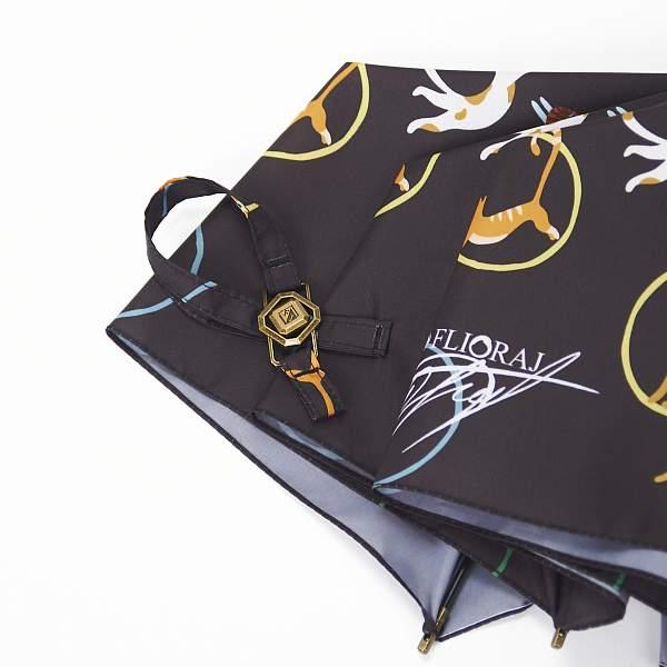 Зонт женский черный Flioraj 21044 FJ Flioraj, Артикул: 21044 FJ фото №1