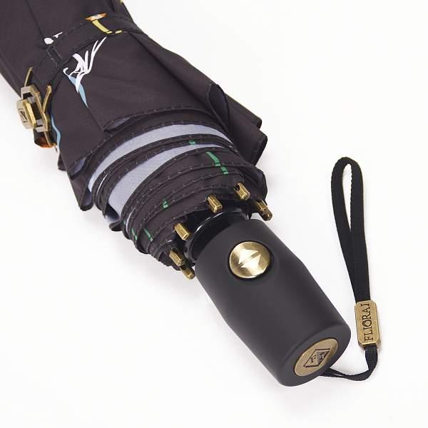 Зонт женский черный Flioraj 21044 FJ Flioraj, Артикул: 21044 FJ фото №1