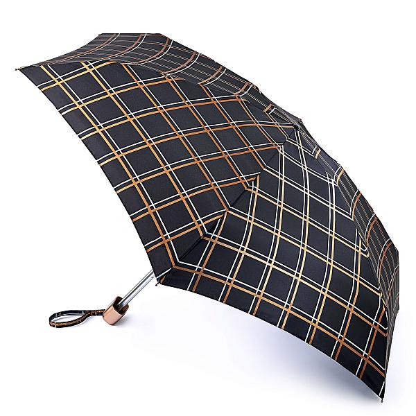 L501-3957 GoldenCheck (Золотая клетка) Зонт женский механика Fulton Fulton, Артикул: L501-3957 GoldenCheck фото №1