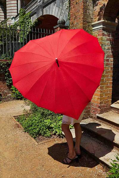 L909-024 Red (Сердце) Зонт женский трость Fulton Fulton, Артикул: L909-024 Red фото №1