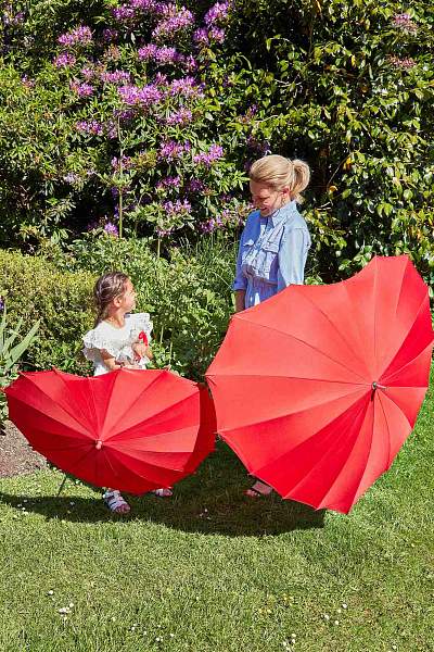 L909-024 Red (Сердце) Зонт женский трость Fulton Fulton, Артикул: L909-024 Red фото №1