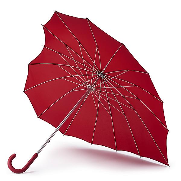 L909-024 Red (Сердце) Зонт женский трость Fulton Fulton, Артикул: L909-024 Red фото №1