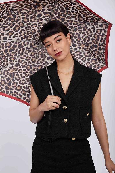 L354-4249 LusterousLeopard (Леопард) Зонт женский механика Fulton Fulton, Артикул: L354-4249 LusterousLeopard фото №1