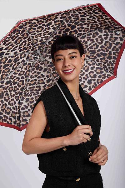 L354-4249 LusterousLeopard (Леопард) Зонт женский механика Fulton Fulton, Артикул: L354-4249 LusterousLeopard фото №1