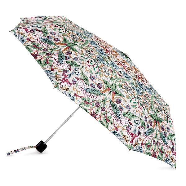 L757-4237 StrawberryThiefLightGround (Клубничный воришка) Зонт женский механика Fulton Fulton, Артикул: L757-4237 StrawberryThiefLightGround фото №1