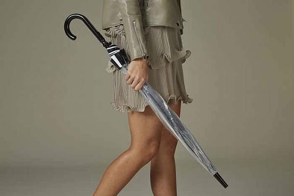 L041-090 BlackWhite (ЧерныйБелый) Зонт женский трость Fulton Fulton, Артикул: L041-090 BlackWhite фото №1