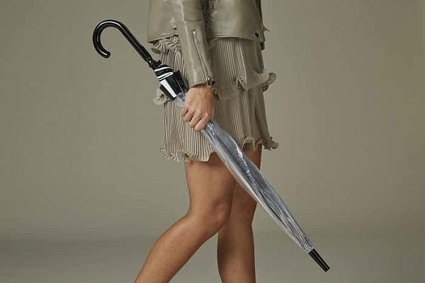 L041-090 BlackWhite (ЧерныйБелый) Зонт женский трость Fulton Fulton, Артикул: L041-090 BlackWhite фото №1